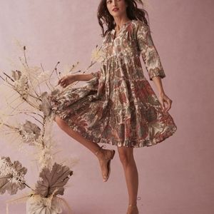 Cara Cara Gibson Bird Paisley Dress M/L